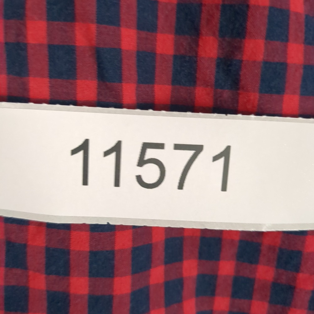 American Eagle Mens Classic Fit Gingham Button Down Shirt Red Navy Blue Large - Picture 11 of 11